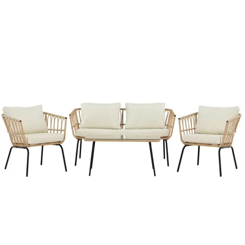 Svea - Cem loungeset - naturel - rattan