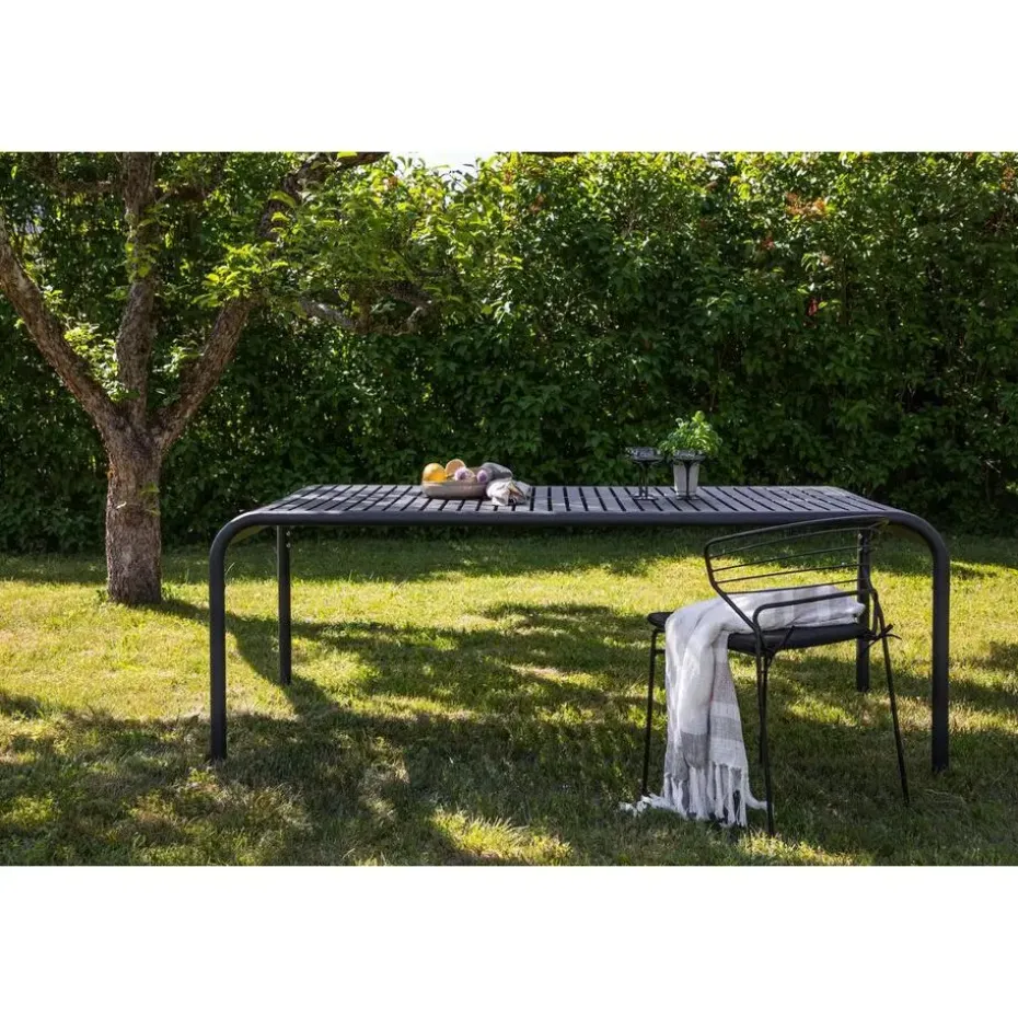 Svea - Elif tuintafel - 200 x 100 cm - zwart