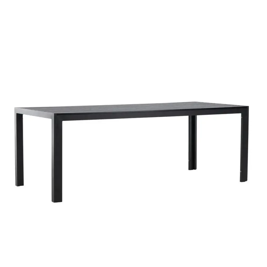 Svea - Farid tuintafel - 205 x 90 x 74 cm - zwart