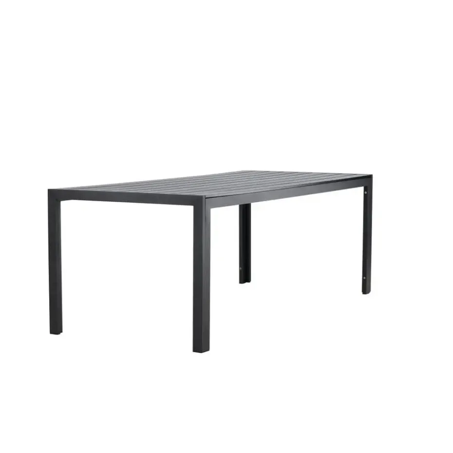 Svea - Farid tuintafel - 205 x 90 x 74 cm - zwart