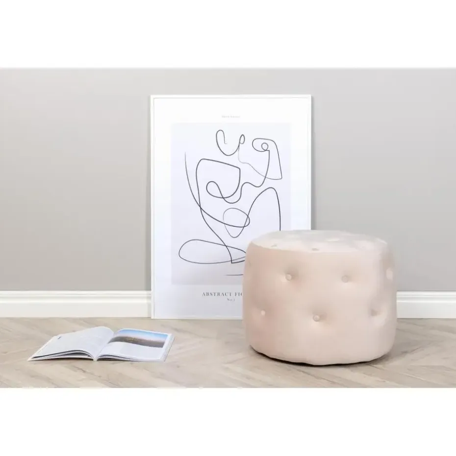 Svea - Juno hocker - velvet - beige