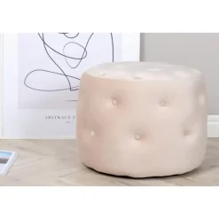 Svea - Juno hocker - velvet - beige