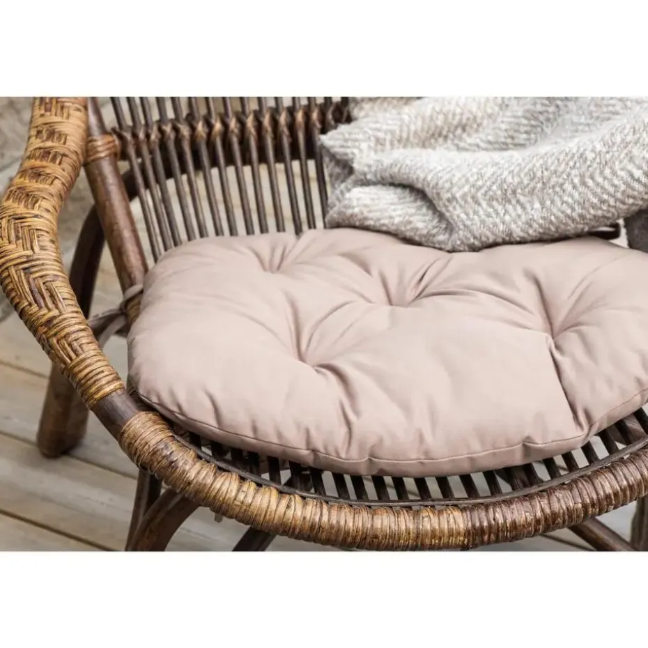 Svea - Leila loungestoel - donker walnoot - rattan