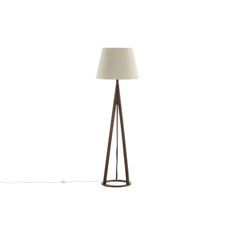 Svea - Nala vloerlamp - 160 cm - linnen - espresso