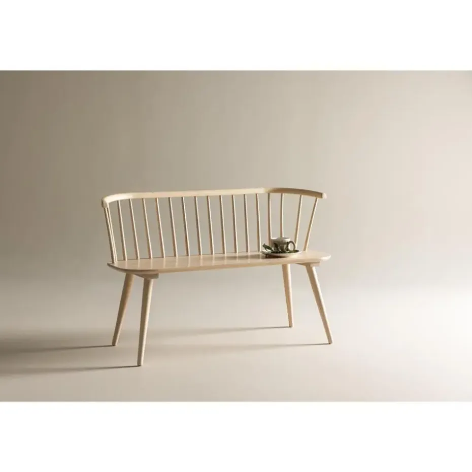 Svea - Rahimi eetkamerbank - 120 cm - naturel