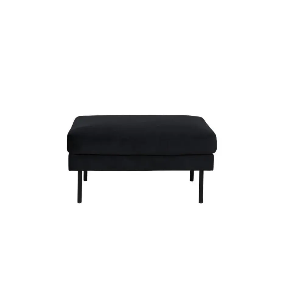 Svea - Rio hocker - velvet - zwart