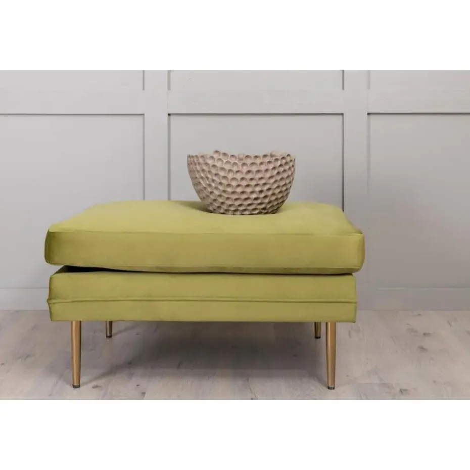 Svea - Tess hocker - velvet - groen
