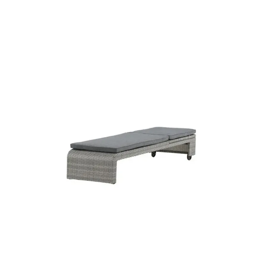 Svea - Yuri ligbed - wicker - grijs