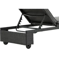Svea - Yuri ligbed - wicker - zwart