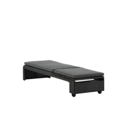 Svea - Yuri ligbed - wicker - zwart