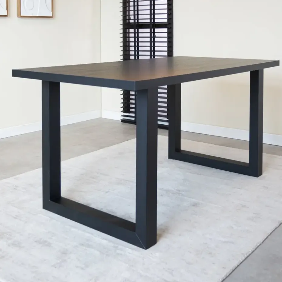 Tafelblad Lenzo zwart 190x100 cm - Melamine - Zwart