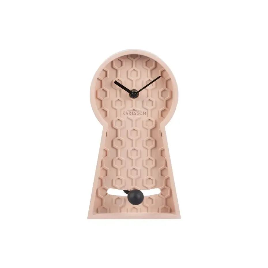 Tafelklok Pendulum - Roze - 25x14x25cm
