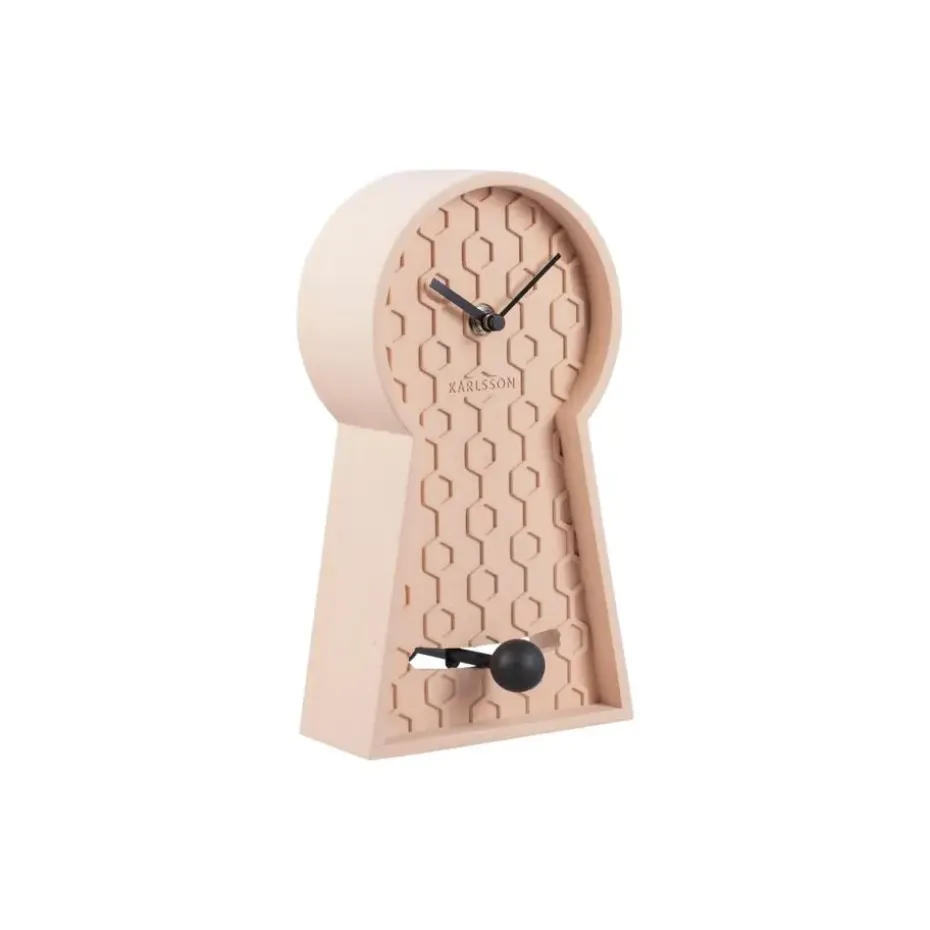 Tafelklok Pendulum - Roze - 25x14x25cm