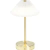 Tafellamp Delia goudkleur USB LED - 27x16x16 cm