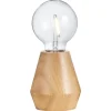 Tafellamp Dwayne LED - naturel - Ø10x12 cm