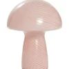 Tafellamp Fae - roze glas - E14 - 23xØ18 cm