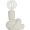 Tafellamp Knoop - off-white keramiek - 23x15x14 cm