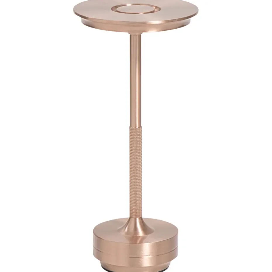 Tafellamp Lux rosegoud USB LED - 27,5x13x13 cm