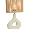 Tafellamp Reva - naturel keramiek - E27 - 42x26x13,5 cm