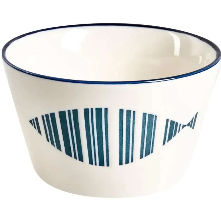 TAMARIND - 16-delige serviesset - Wit/Blauw - Porselein