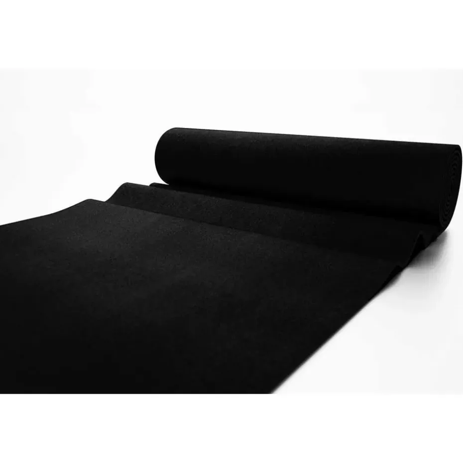 Tapijt loper Torrance - Breedte 200 cm - 2 mm dik - Zwart