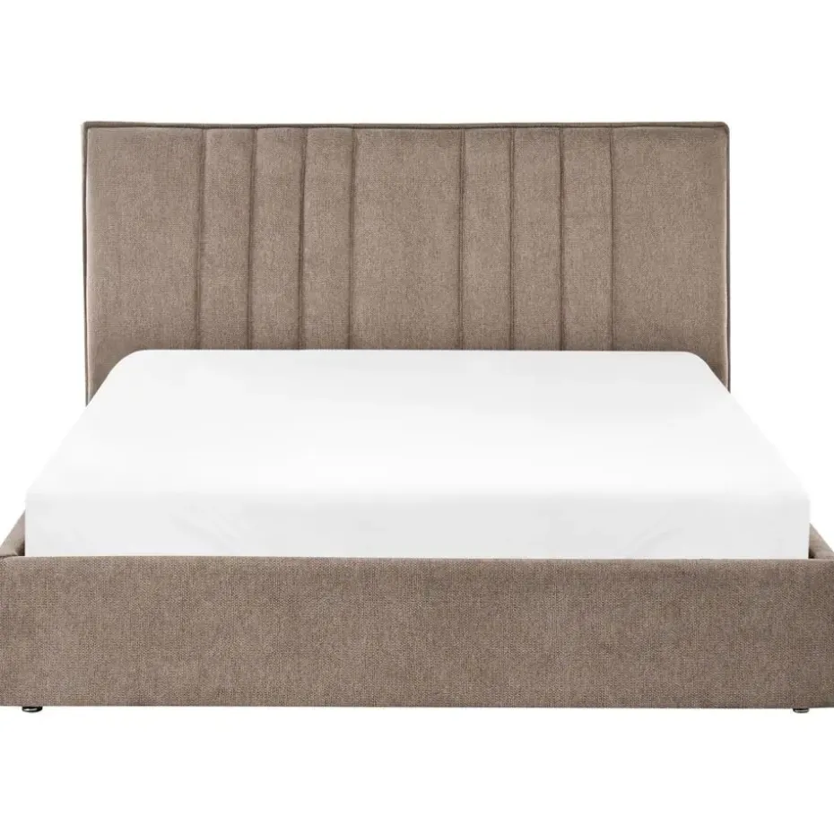 TARASCON - Tweepersoonsbed - Taupe - 140 x 200 cm - Stof