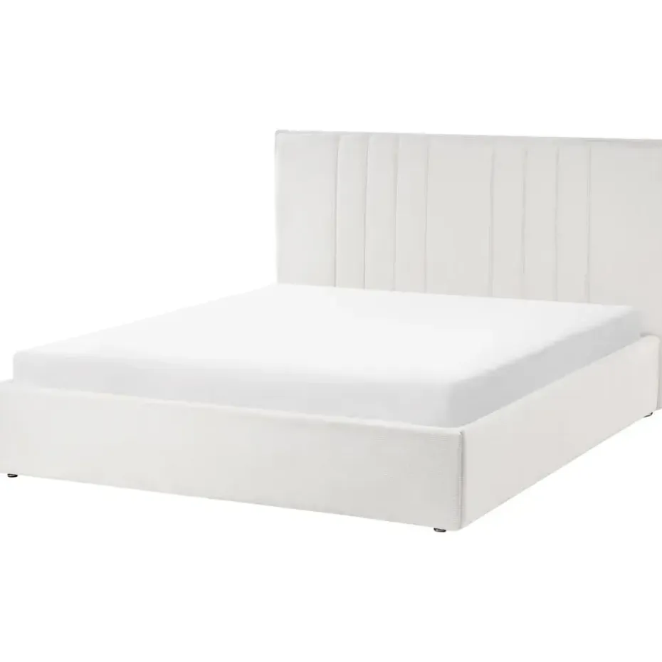 TARASCON - Tweepersoonsbed - Lichtbeige - 140 x 200 cm - Stof