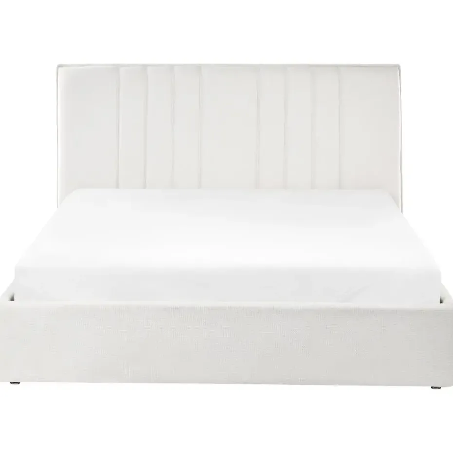 TARASCON - Tweepersoonsbed - Lichtbeige - 140 x 200 cm - Stof