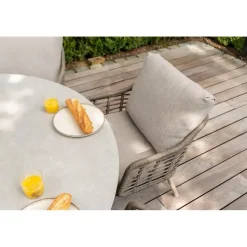 Taste Donato low dining tuintafel Ø160 cm. - Latte