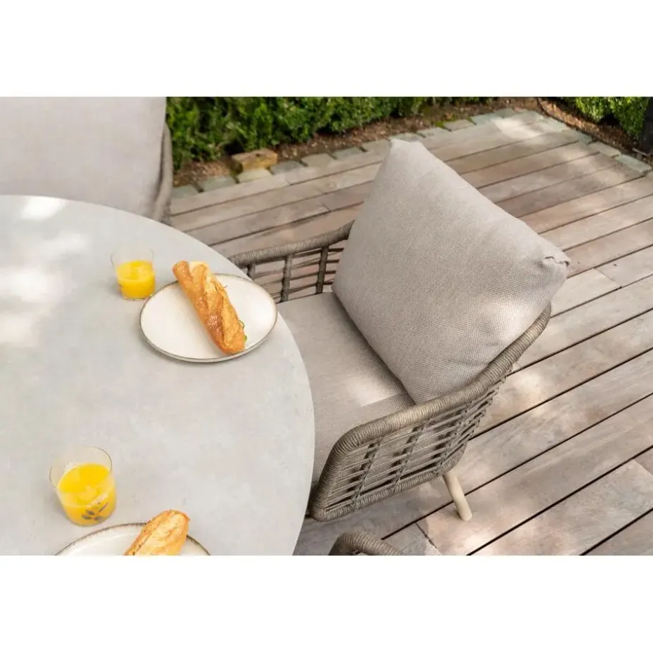 Taste Donato low dining tuintafel Ø160 cm. - Latte