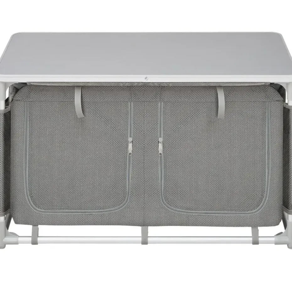 tectake - Campingkast 97x47,5x56,5cm, Grijs