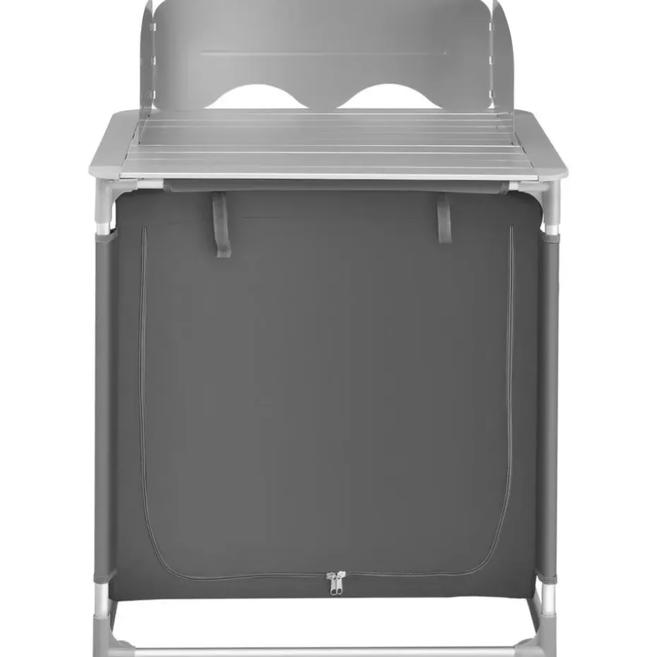 tectake - Campingkeuken 76x53,5x107cm, Grijs