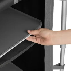 tectake - Campingkeuken 76x53,5x107cm, Grijs