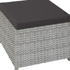 tectake - tuinset New York - wicker - lichtgrijs