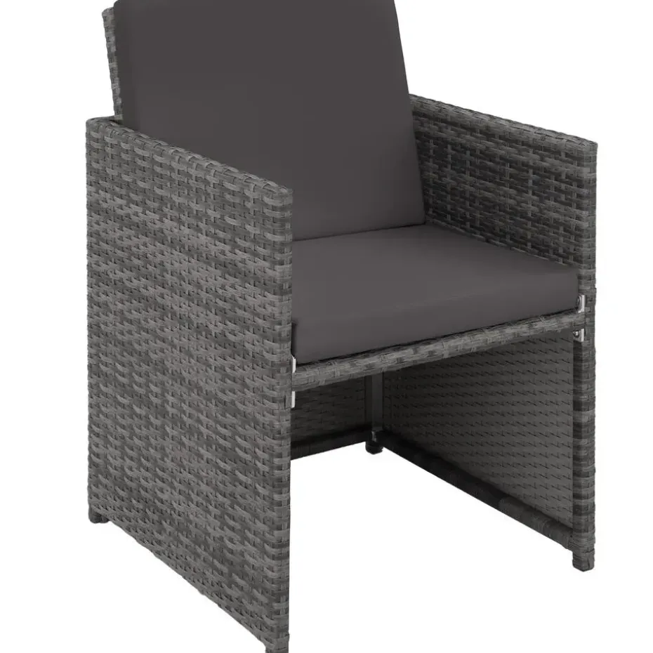 tectake - tuinset New York - wicker - grijs