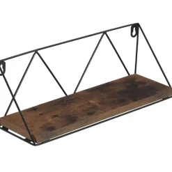 tectake 2 wandplanken Rockport, Industrieel Hout Donker, Rustiek