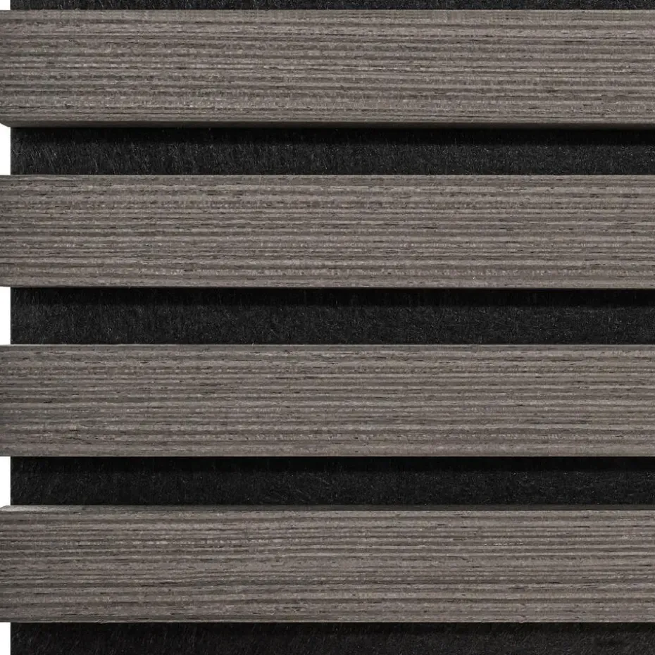 tectake Akoestische panelen Sonic Wall houtlook, Eiken Grijs