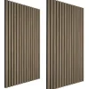 tectake Akoestische panelen Sonic Wall houtlook, Donker Eiken
