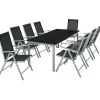 tectake Aluminium tuinset 8+1 - Zilver