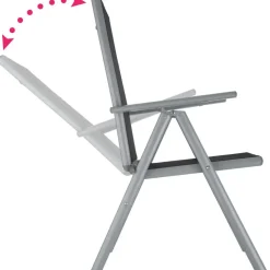 tectake Aluminium tuinset 4+1 - Zilver