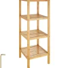 tectake Bambus rek 4 etages 33x33x97 cm, Bruin
