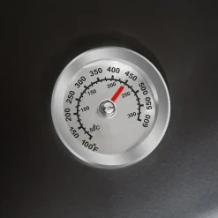 tectake BBQ Barbecue Smoker met deksel en thermometer, Zwart