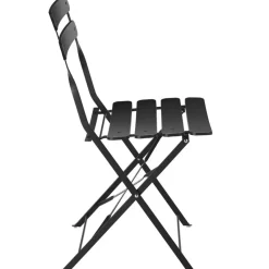 tectake Bistrotafel set Frieda, inklapbaar voor 2 personen, Zwart