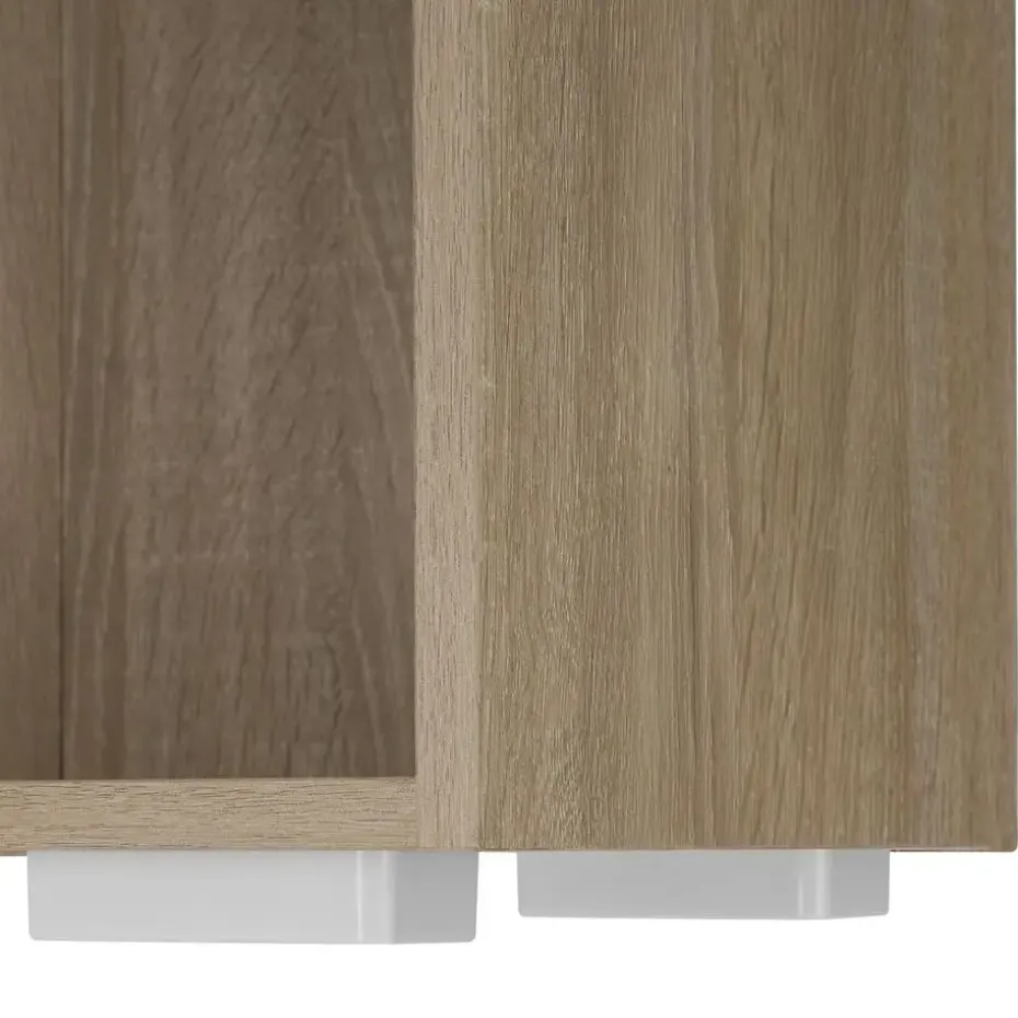 tectake Boekenrek Lexi 5 vakken 60x30x190cm, Licht Hout, Eiken Sonoma
