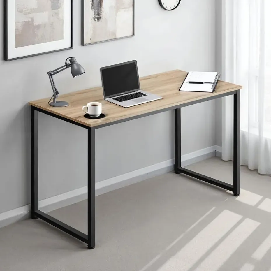 tectake Bureau Flint, Industrieel Licht Hout, Eiken Sonoma
