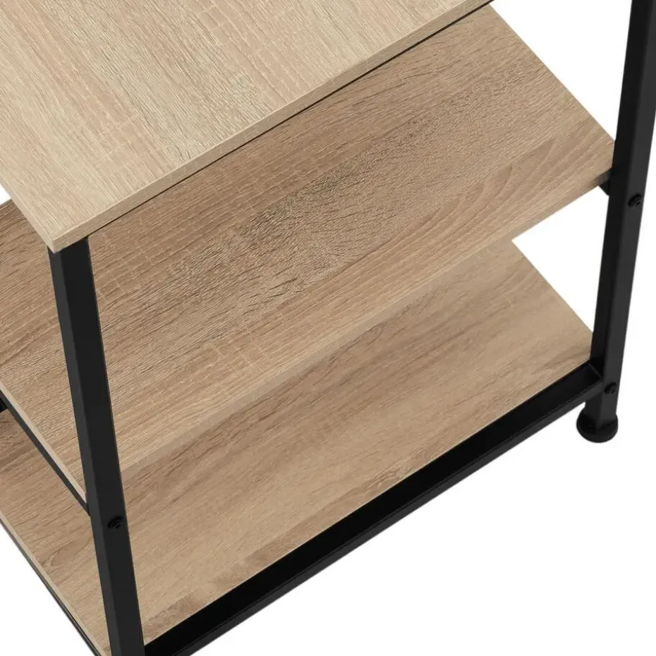 tectake Bureau Stoke 137x55x75cm, Industrieel Licht Hout, Eiken Sonoma