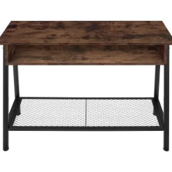 tectake Consoletafel Tralee 100x35x80,5cm, Industrieel Hout Donker, Rustiek