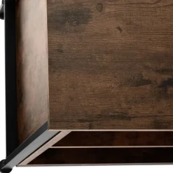 tectake Dressoir Navan 147x41x60,5cm, Industrieel Hout Donker, Rustiek