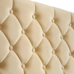 tectake Gestoffeerd bed met LED & opbergruimte, 120 x 200 cm, Beige