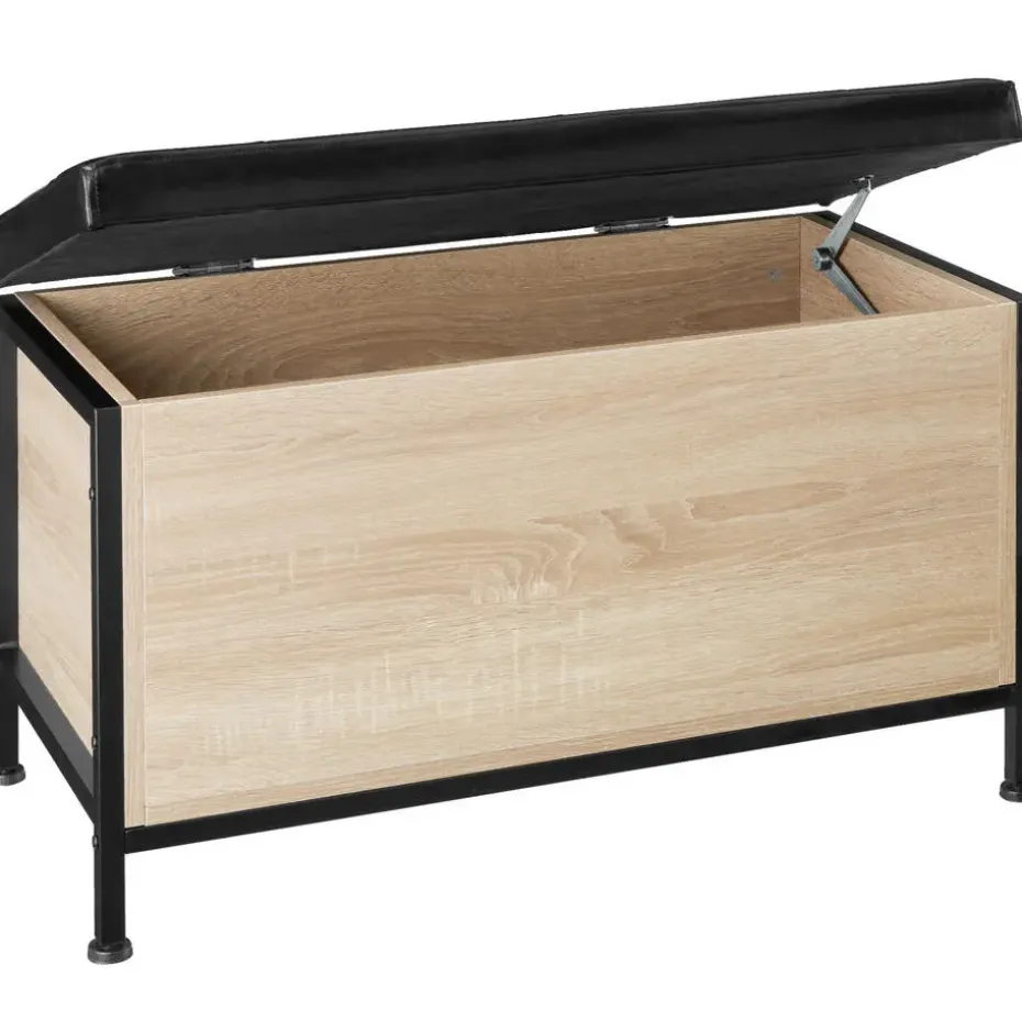 tectake Gestoffeerde zitkist Calico 81,5x41,5x50,5cm